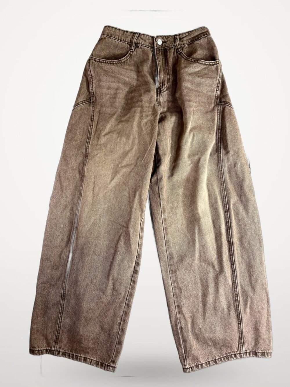 Blue Artemis Wide-Leg Jeans Brown L